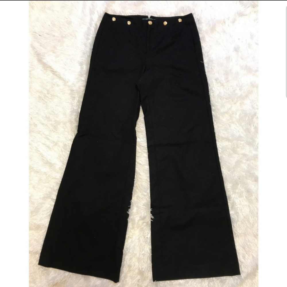 Ralph Lauren Black Wide Leg Trousers